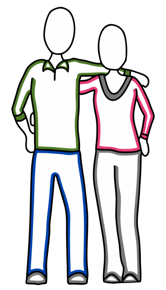 An adult couple