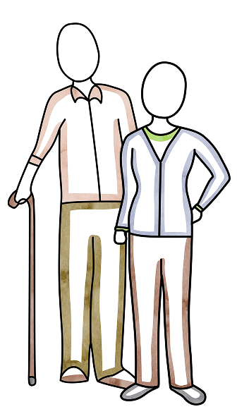 An older adult couple